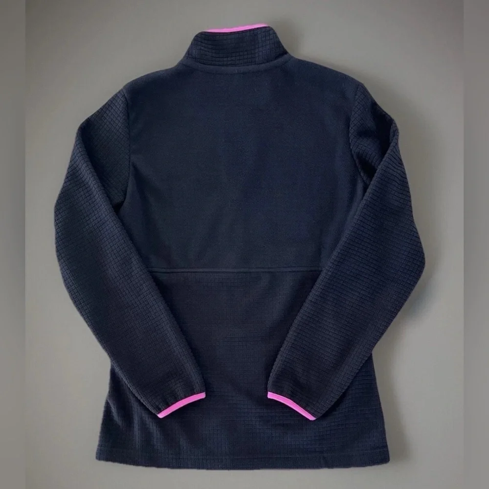 Lands End Jacket Womens S Small 6 - 8 Black Pink Zip Fleece Hiking Outdoors - Picture 5 of 8